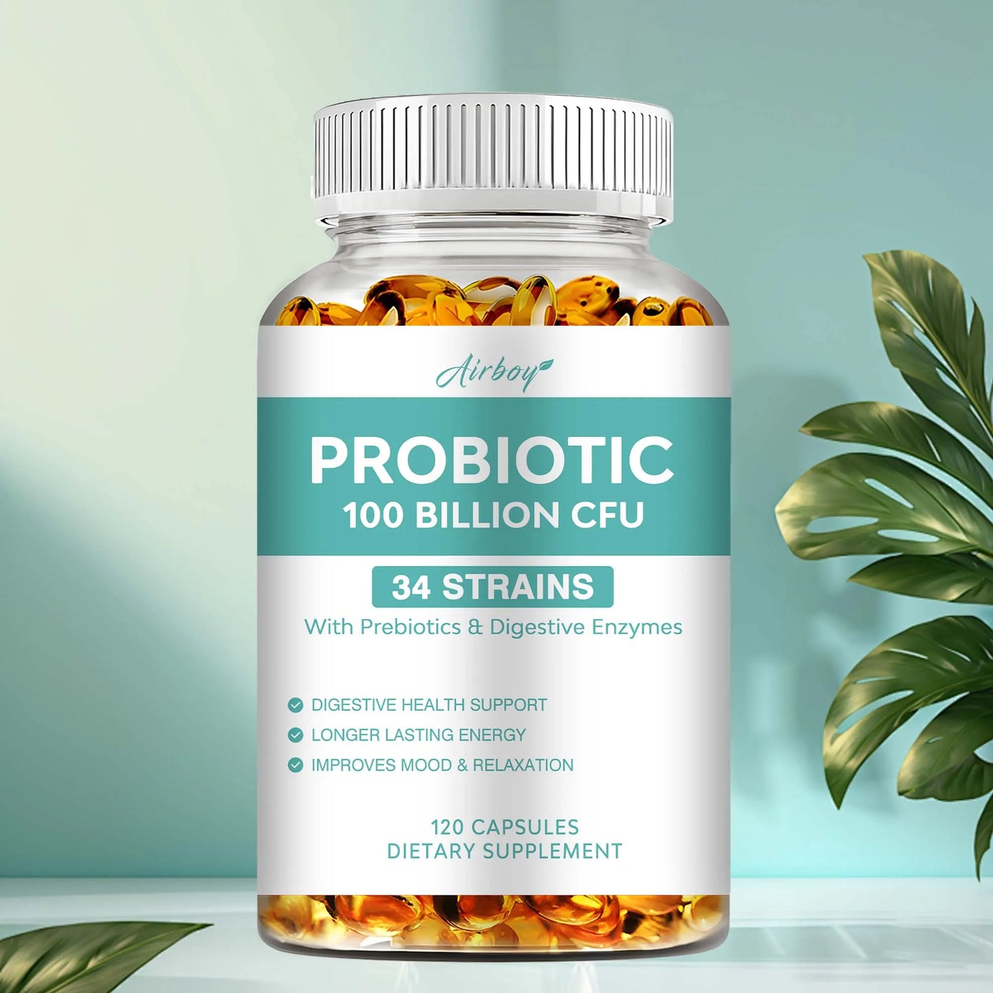 100 Billion CFU Probiotics – Digestive Health Support
