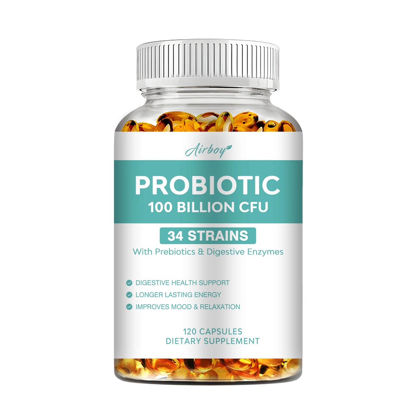 100 Billion CFU Probiotics – Digestive Health Support
