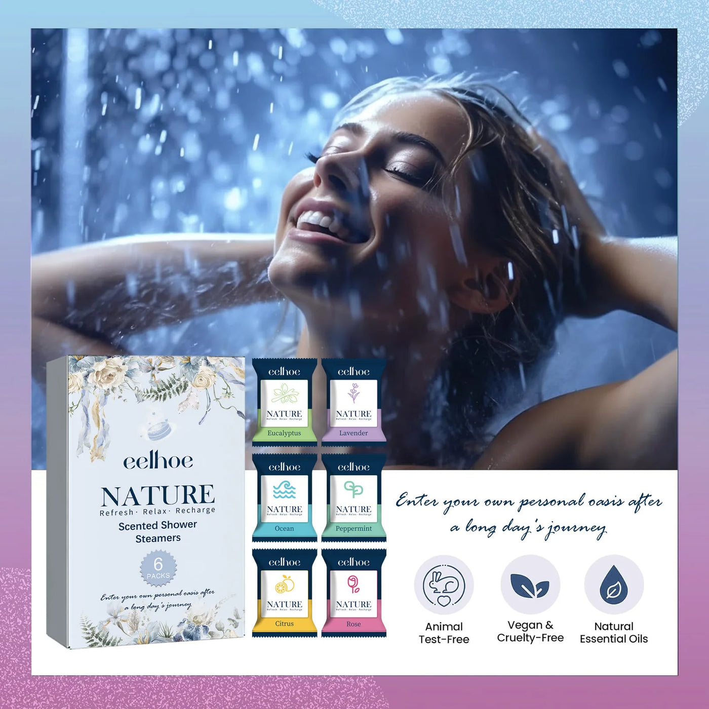 Lavender Shower Steamers – Aromatherapy Spa Tablets for Relaxation