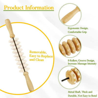 Wooden Lymphatic Drainage Massage Tool Set