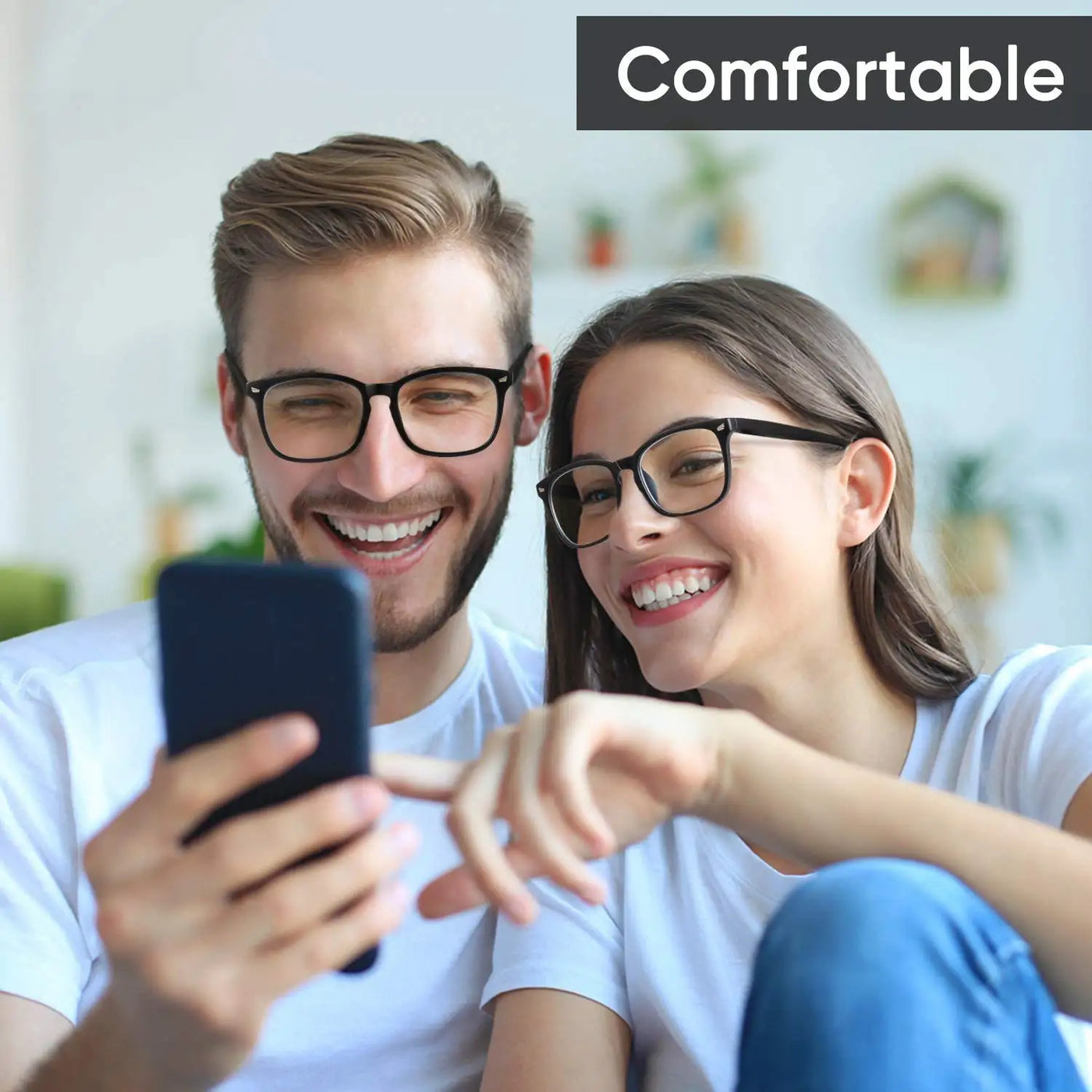 Square Anti-Blue Ray Eyeglasses for Computer & Gaming
